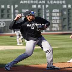Aaron Judge tries his hand at third base during Yankees’ warmup