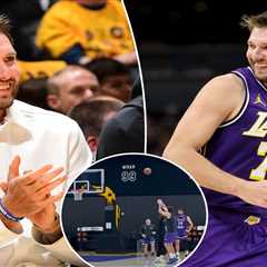 Lakers star Luka Doncic goes through court drills before potential return: ‘Soon’