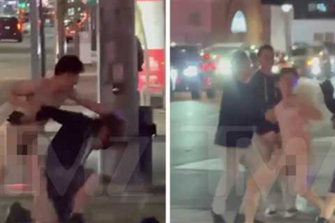 Naked Man Fights Outside Kanye West Concert, On Video