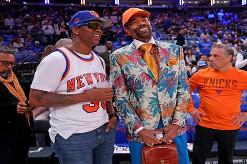 Cam Schlittler, Ben Stiller take in star-studded Knicks-Hawks Game 1