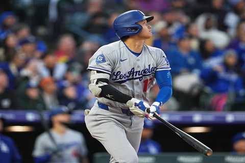 Shohei Ohtani extends on-base streak to 50, but Dodgers lose to Rockies