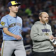 Phenom Jacob Misiorowski exits no-hit bid early with hamstring cramp in Brewers injury worry