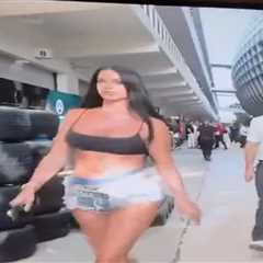 World Cup’s ‘sexiest fan’ captures attention of Formula 1 cameraman
