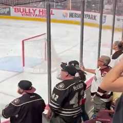 Minor league hockey fans throw debris on ice, refuse to leave arena after bizarre overtime goal
