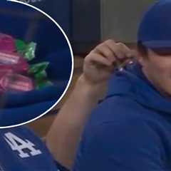 Dodgers ninth-inning bubblegum prank on Yoshinobu Yamamoto takes internet by storm