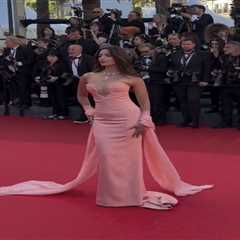 Alia Bhatt Stuns in Coral Tamara Ralph Haute Couture at the 2026 Cannes Film Festival Opening..
