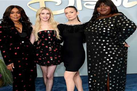 All the Looks from the Disney Upfronts: Angela Bassett in L’Agence, Gabourey Sidibe in Studded..