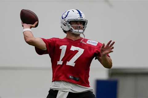 Daniel Jones throwing, doing drills during Colts OTAs less than six months after Achilles tear