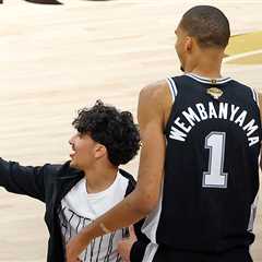 Fan Storms Court For Selfie With Victor Wembanyama During NBA Finals Game 1