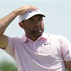 Scottie Scheffler caught fuming at caddie after hitting ball in the water at Memorial