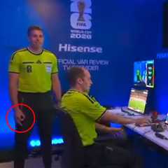 Eagle-eyed fans spot Australian World Cup VAR referee making concerning gesture at Germany game