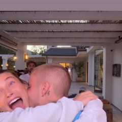 Justin Bieber kisses ecstatic wife Hailey in celebration of long awaited Knicks championship
