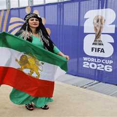 Iranian fans defy FIFA ban again as forbidden flags flood stadium during World Cup clash with..