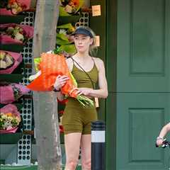 Amber Heard Enjoys Relaxed Family Day With Kids and Flowers