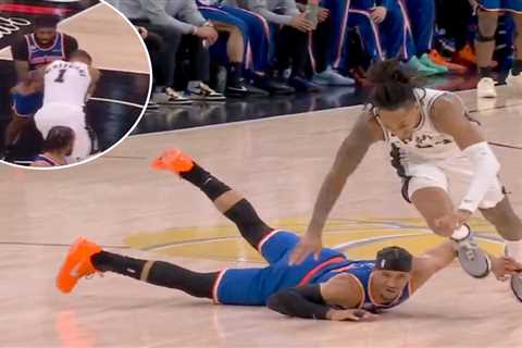 NBA Finals Game 2 getting chippy as Knicks hit with flagrant, technical foul — in just 16 seconds