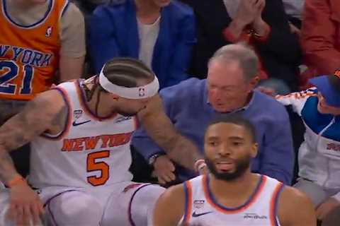 Hilarious moment ESPN’s Pat McAfee calls Michael Bloomberg ‘some very rich guy’ during NBA Finals..