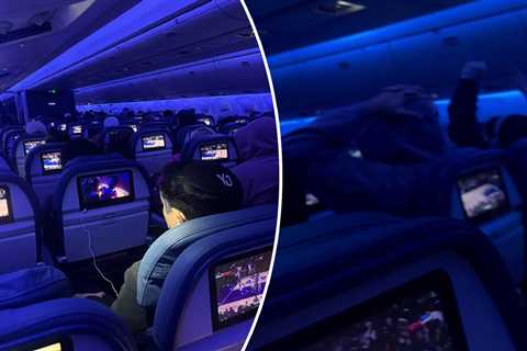 Excited Knicks fans turn Delta flight into raucous watch party, erupting over win at 30,000 feet