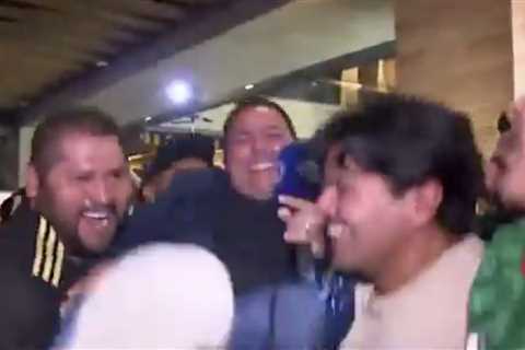 Mexico fans keep throwing World Cup reporters in the air on live TV