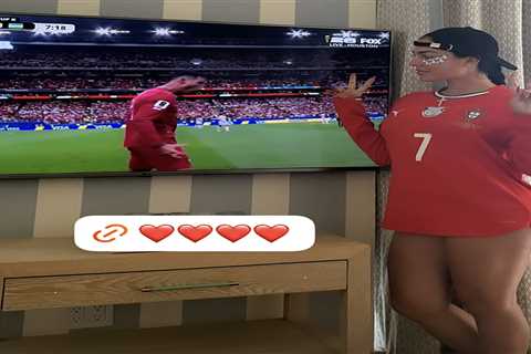 Georgina Rodriguez wears Cristiano Ronaldo jersey — and not much else — in World Cup celebration