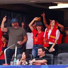 Penelope Cruz, Javier Bardem and Rosalía watch Spain crush Austria at World Cup