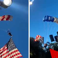 Skydiver Crashes Into Tent During Folsom Pro Rodeo, on Video