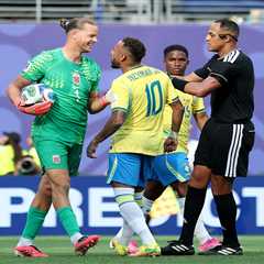 Neymar taunts Norway goalie after scoring Brazil’s only goal in chippy end to World Cup career