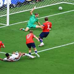 England scores tying goal against Norway after ball hits camera cable in World Cup controversy