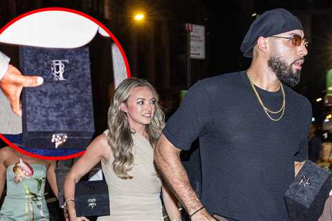 Taylor Swift Guests Leave Rehearsal Dinner With Gift Boxes, Possible Wedding Logo