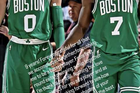 Jayson Tatum opens up in emotional post after Jaylen Brown’s shock Celtics exit