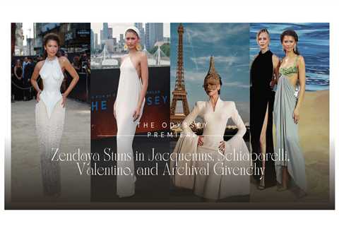 Zendaya Stuns in Jacquemus, Schiaparelli, Valentino, and Archival Givenchy for “The Odyssey” Press..