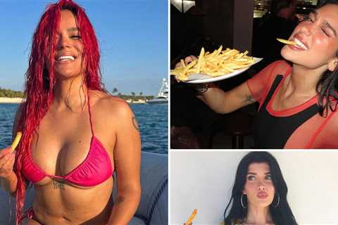Celebs Eating French Fries For National French Fry Day