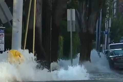 West Hollywood Streets Flooded By Massive Water Main Break