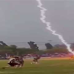 Lightning strike kills soccer player, injuring 12 during match in Thailand