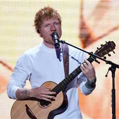 Ed Sheeran Shows Off His Batting Skills During Practice With Seattle Mariners’ Julio Rodriguez