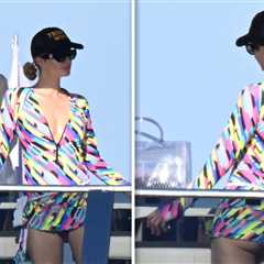 Paris Hilton Flashes Bare Butt on Italian Yacht Trip