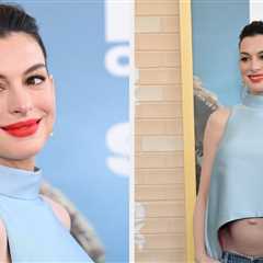 People Are Praising Anne Hathaway For Showing Off Her Bare Baby Bump On A Red Carpet, But The..