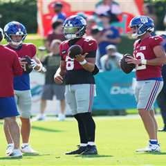 Giants offense shows everything it can be in joint Dolphins practice