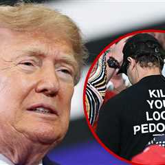 Man Heckles Trump While Wearing a 'Kill Your Local Pedophile' Shirt