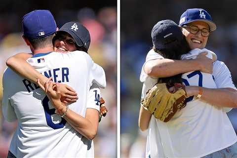 Rob Reiner's Kids Jake, Romy Throw First Pitch at Dodgers Game, Honor Late Father