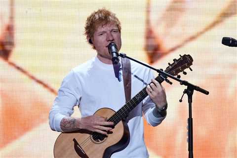 Ed Sheeran Shows Off His Batting Skills During Practice With Seattle Mariners’ Julio Rodriguez
