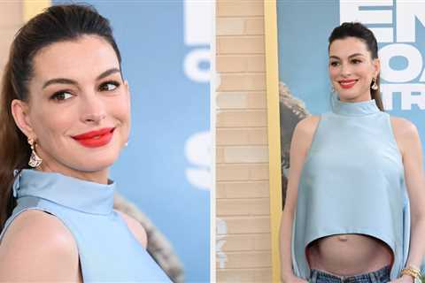 People Are Praising Anne Hathaway For Showing Off Her Bare Baby Bump On A Red Carpet, But The..