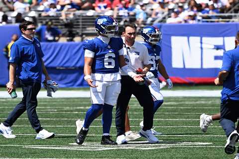 Giants’ John Harbaugh suspects ‘history’ informed Jaxson Dart’s latest medical tent visit