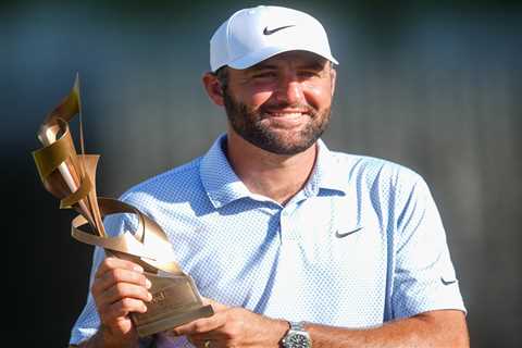 Scottie Scheffler’s new son Remy joins dad in winner’s circle for first time in heartfelt moment