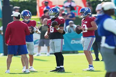 Giants offense shows everything it can be in joint Dolphins practice