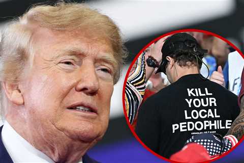 Man Heckles Trump While Wearing a 'Kill Your Local Pedophile' Shirt