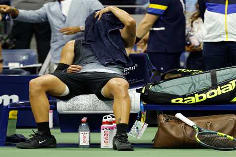 Carlos Alcaraz shoos away camera before getting sick during US Open thriller