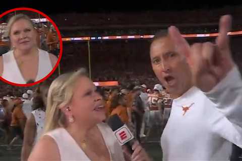 Coach Steve Sarkisian Awkward ESPN Interview Goes Viral After Texas Stuns Ohio State