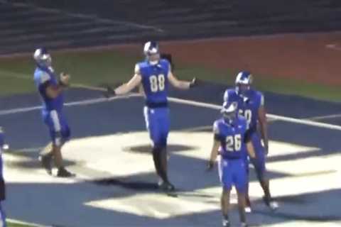 California High School football player’s front flip for touchdown will leave John Elway helicopter..